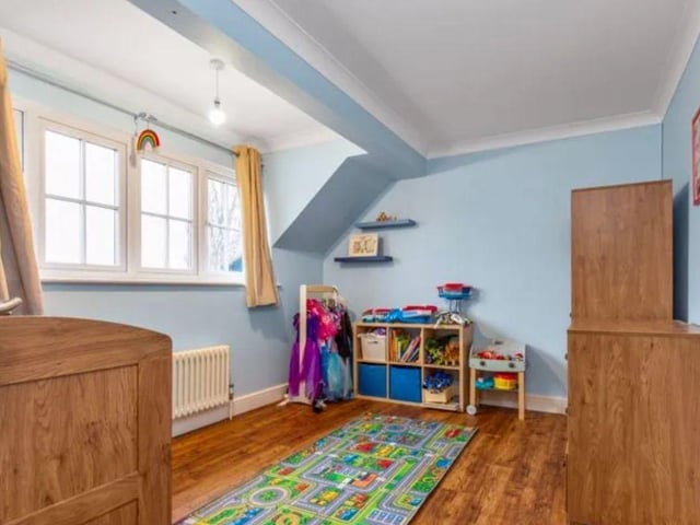 This property comes with four bedrooms, two bathrooms and two reception rooms as well as a huge garden and parking.