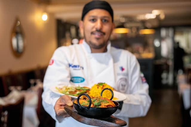 Multiple readers reccomended the Akash Indian restaurant.
Pictured: Chef Faz Forhad Ahmed with the popular dishes at the Akash. Picture: Habibur Rahman
