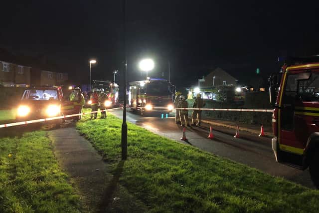 Firefighters at a house fire in Wellow Close, Leigh Park
Picture: Richard Lemmer