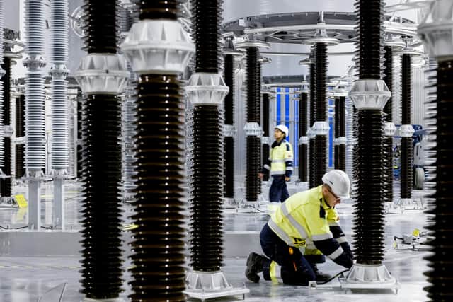 An image provided by Aquind of inside an existing converter station. Picture: ABB