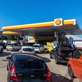 Long queues at Shell petrol station in Goldsmith Avenue on September 24, 2021. Picture: Mike Cooter