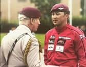 Pictured is: Sgt Dean Walton meeting then Prince Charles.