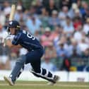 George Munsey in T20 international action for Scotland. Photo by Philip Brown/Getty Images.