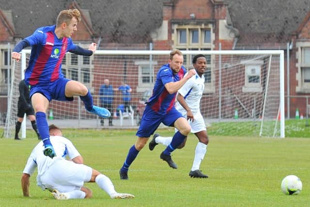 USP goalscorer James Franklyn in action against Binfield. Picture: Martyn White.