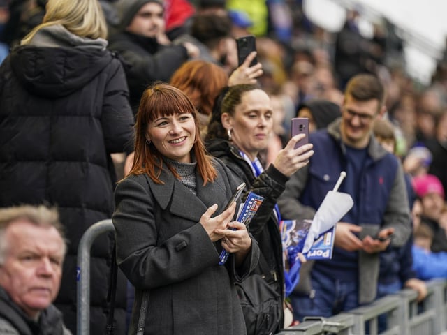 20,113 fans were packed into Fratton Park as Pompeym welcomed their biggest crowd into PO4 for more than 13 years