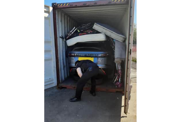 Police in Fareham have uncovered £200,000 worth of stolen vehicles that were due to be sent overseas.