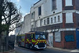 Fire at old Southsea casino this evening.