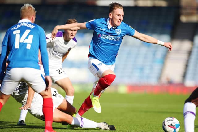 Ronan Curtis has today been dropped for Pompey's trip to Burton. Picture: Joe Pepler