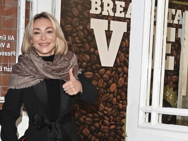 Luba Mushtuk arrives at Blackpool Tower.