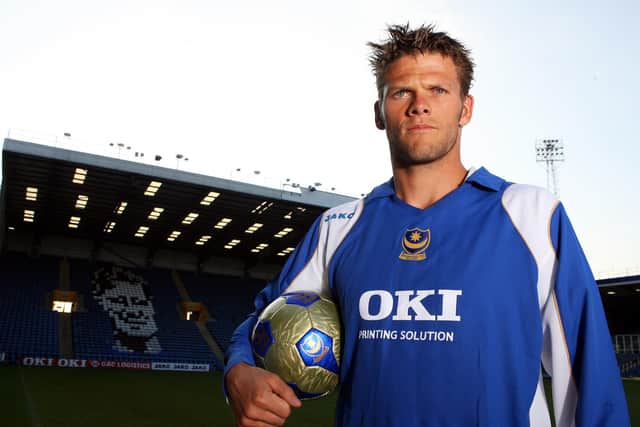 Hermann Hreidarsson arrived at Pompey from Charlton