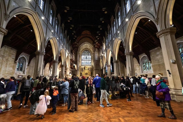 Worth the Weight Vintage Kilo Sale drew a large crowd of shoppers to St Mary's Church in Fratton. Picture: Chris Moorhouse (010225-33)