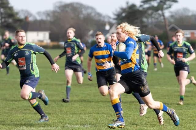 Robert Ellis has now scored eight tries in his past three outings for Gosport & Fareham Picture: Martin Burnett