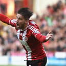 New Pompey signing Kieron Freeman celebrates scoring during his time at Sheffield United. Picture: Laurence Griffiths/Getty Images