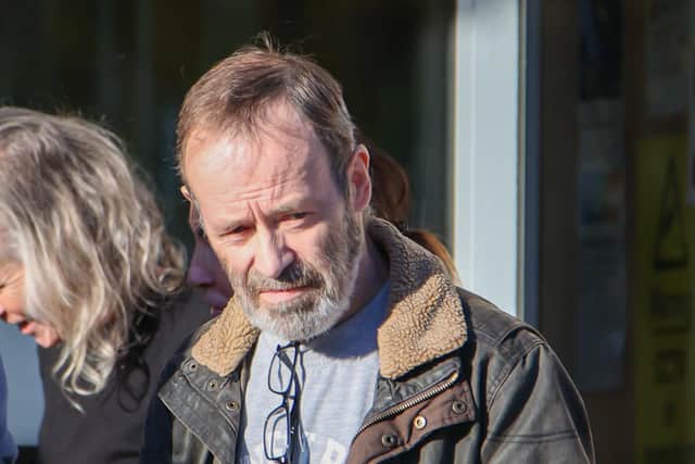 The man who refused to identify himself at Portsmouth Magistrates' Court when sitting in the courtroom for Leslie Thomas' case.