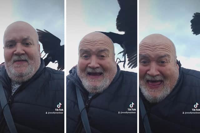 Wayne Woollard, 55, from Southsea, was attacked by a crow on Southsea Common. Picture: Wayne Woollard