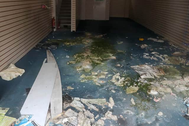 Inside one of the empty shops. Picture: Sam Stephenson