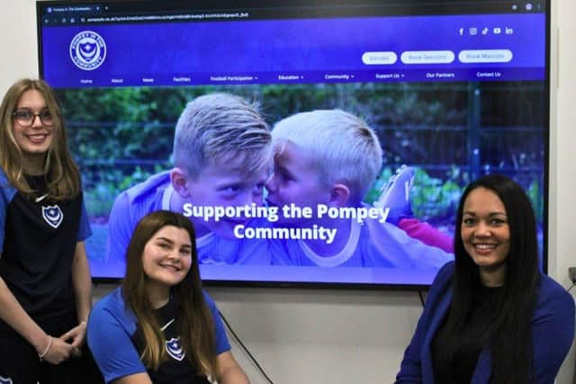Jodie Anthony and the team at Pompey in the Community