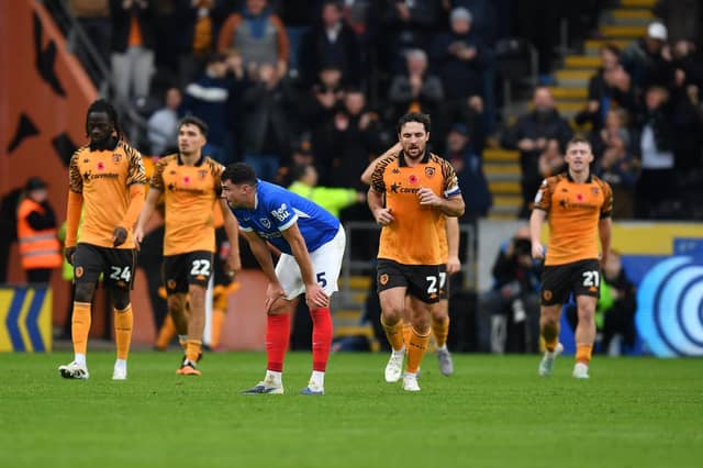 Regan Poole in despair after Joe Gelhardt grabs Hull's winner. Picture: Ian Lyall/ProSportsImages