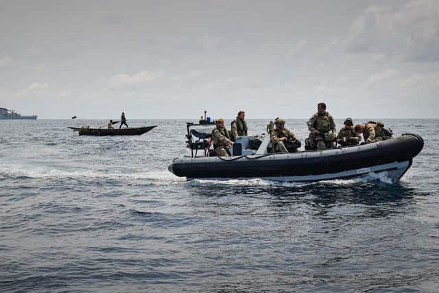 HMS Trent has been on patrol in the Gulf of Guinea 