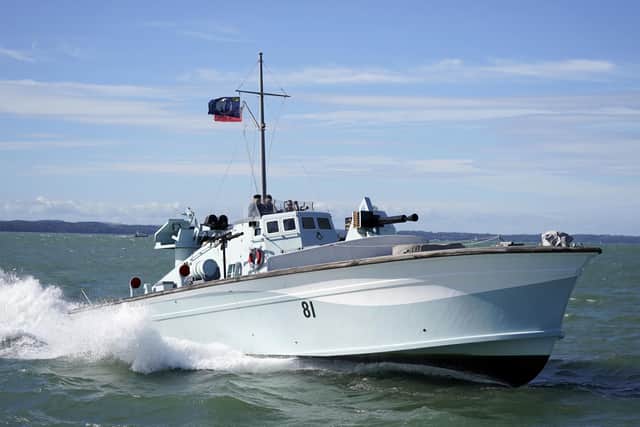 MTB 81, a Second World War Coastal Forces motor gun boat Picture: Andrew Matthews/PA Wire
