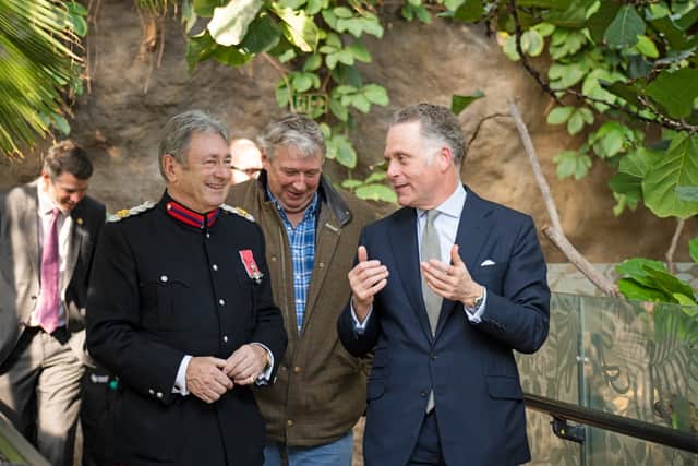 Alan Titchmarsh visited Marwell Zoo on March 14 to present the Queen’s Award for Enterprise: Sustainable Development, that was bestowed upon Marwell last year. 
Picture credit: Marwell Zoo