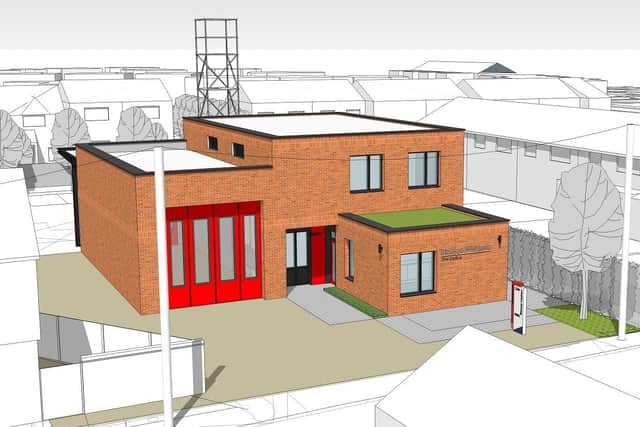 An artist's impression of how the new fire station at Bishop's Waltham could look