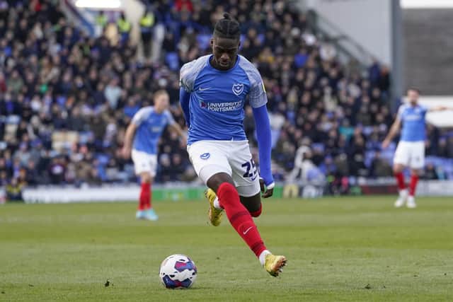 Pompey's Jay Mingi remains sidelined by a knee injury sustained during training. Picture: Jason Brown/ProSportsImages