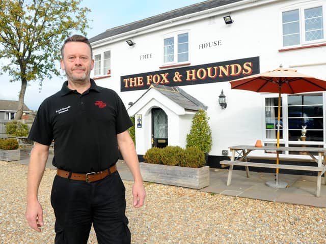 Landlord Steve Pratt of The Fox & Hounds pub in School Lane, Denmead, has apologised for a comment made on Facebook which was branded 'racist'. 
Picture: Sarah Standing (180807-7850)