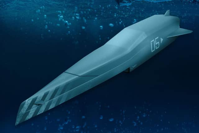 Drones fitted with interchangeable modules could be launched from underwater carriers. Picture: The Royal Navy