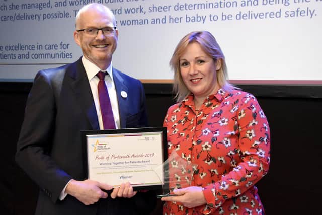 Pride of Portsmouth Awards 2019:  Working Together for Patients Award: Julie Woodman, Consultant Midwife