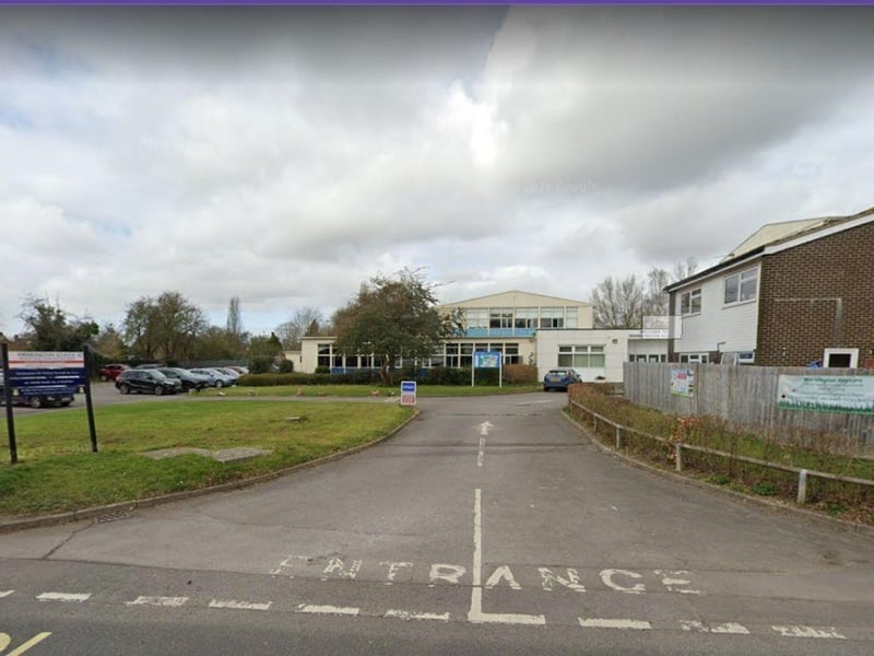 Warblington School, Havant, has a Progress 8 score of -0.49 which is described as below average and 36.5 per cent of students achieved a grade 5 or above in English and Maths in their GCSE exams in 2024. Photo credit: Google Street View
