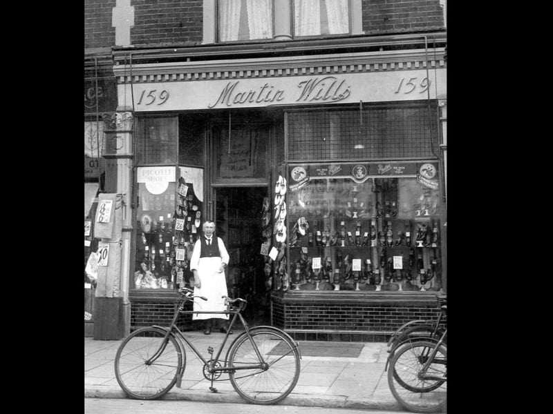 Martin Wills shoe shop in Fawcett Road, Southsea which was destroyed in the blitz of January 10, 1941.