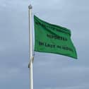 The flag, installed by local environmental campaigners.

Picture: Jerry Widdowson