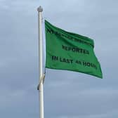 The flag, installed by local environmental campaigners.

Picture: Jerry Widdowson