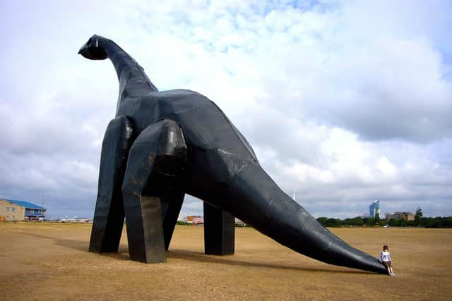 Families have shared some favourite photos of Luna Park, the Southsea dinosaur. Picture by Martin Giddey