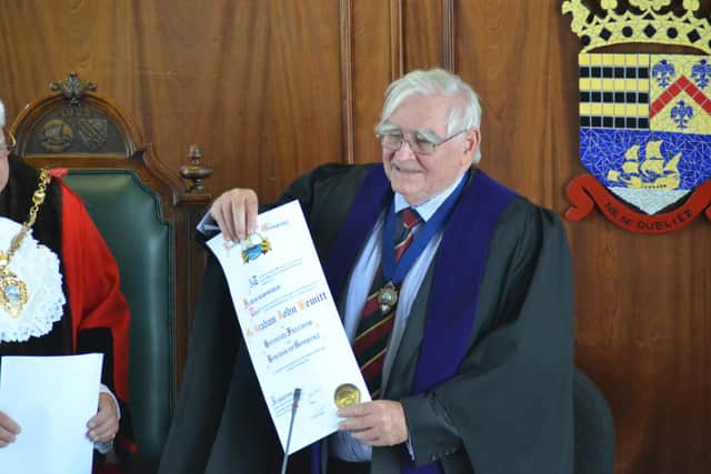 Graham received the Freedom of the Borough of Gosport in 2013. Picture: Phil Hewitt