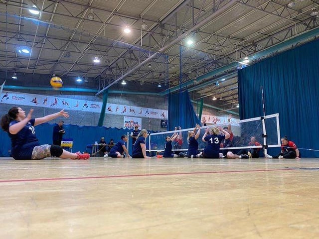 Sitting volleyball is accessible to those of all abilities.