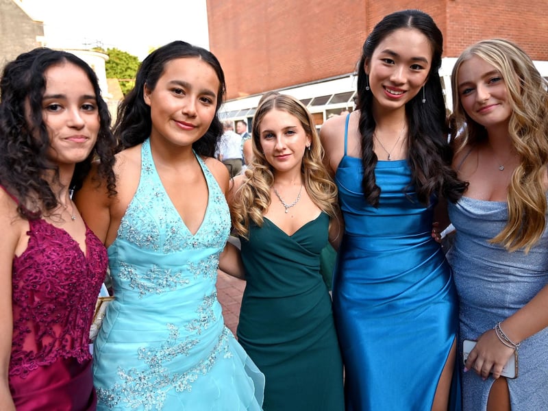 Portsmouth High School GDST has celebrated its prom and everyone was suited and booted in their finest outfits. 
Pictured: Anusha Davies, Maya Devonish, Cate Bloxham, Sophia Xue, Imogen Lewis