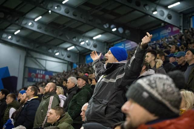 Pompey fans inside Fratton Park. Picture: Habibur Rahman