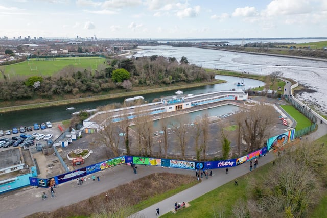 Artists from around Portsmouth at the Hilsea Lido on Friday, February 24, creating their individual art pieces as part of the Hilsea Lines project.
Picture: Solent Sky Services