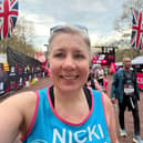 Nicola Crowson running in the London Marathon for Sarcoma UK