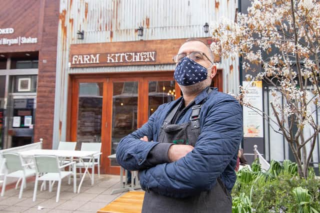 Nino Taycur, owner of Farm kitchen, Palmerston road, Southsea on 12 April 2021
Picture: Habibur Rahman