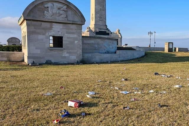 Rubbish left on Southsea Common