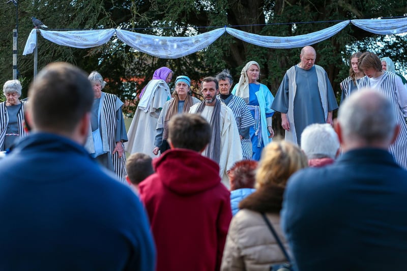 Jesus immediately before his betrayal. The Havant Passion, West Street, HavantPicture: Chris  Moorhouse (300324-16)