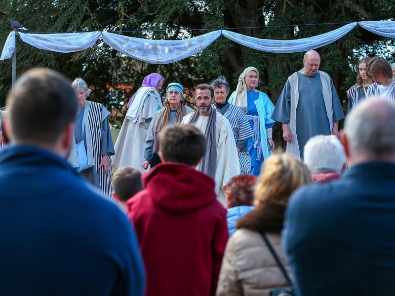 Jesus immediately before his betrayal. The Havant Passion, West Street, HavantPicture: Chris  Moorhouse (300324-16)