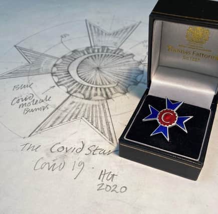 The Covid Star medal which Hampshire born artist Harry Gray is hoping can be mass produced and awarded to NHS staff and carers.