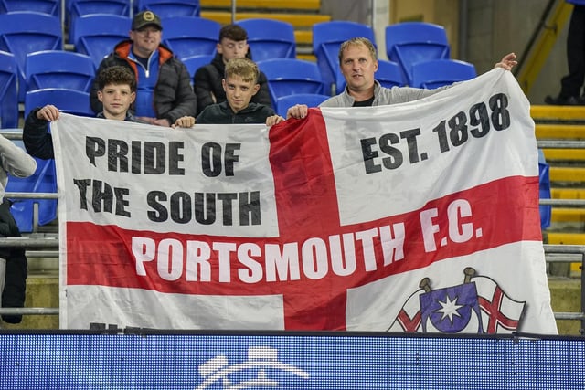 2,413 Pompey fans made the midweek trip to Cardiff.
