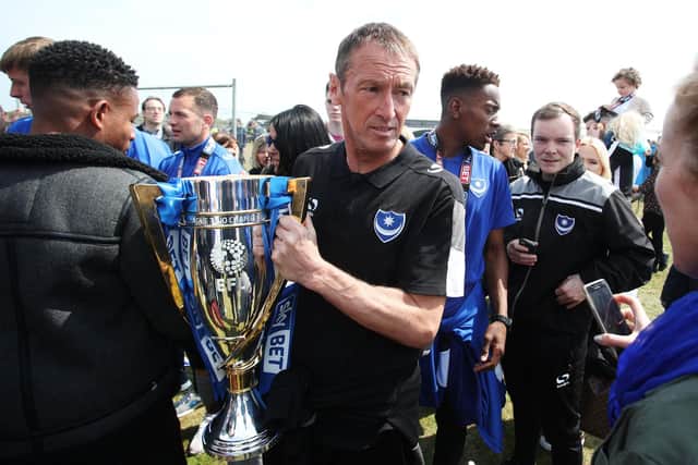 John Keeley was part of Paul Cook's coaching set-up when Pompey won League Two in 2017.