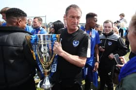 John Keeley was part of Paul Cook's coaching set-up when Pompey won League Two in 2017.