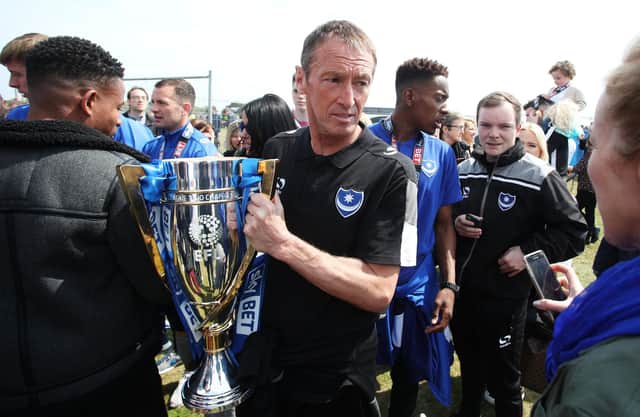 John Keeley was part of Paul Cook's coaching set-up when Pompey won League Two in 2017.